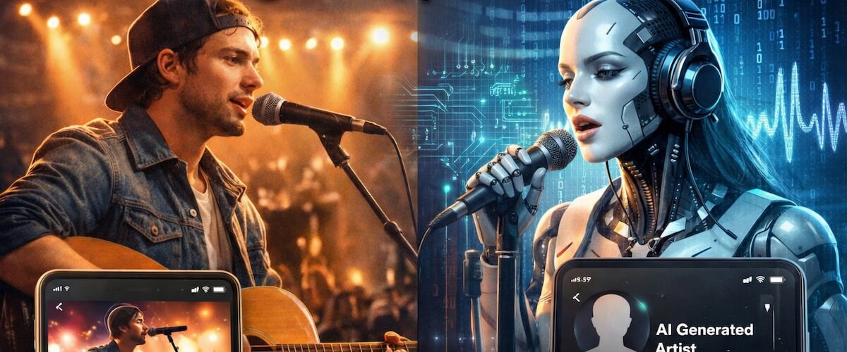 Descubre cómo identificar si una canción en Spotify o Apple Music fue creada por un artista o por inteligencia artificial.