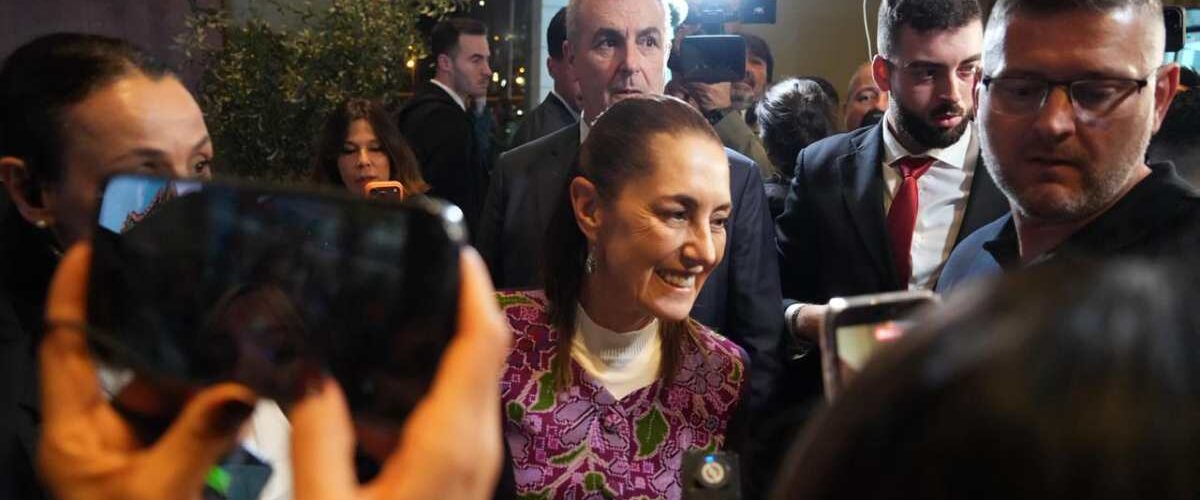 Claudia Sheinbaum participa en Cumbre en Defensa de la Democracia en España
