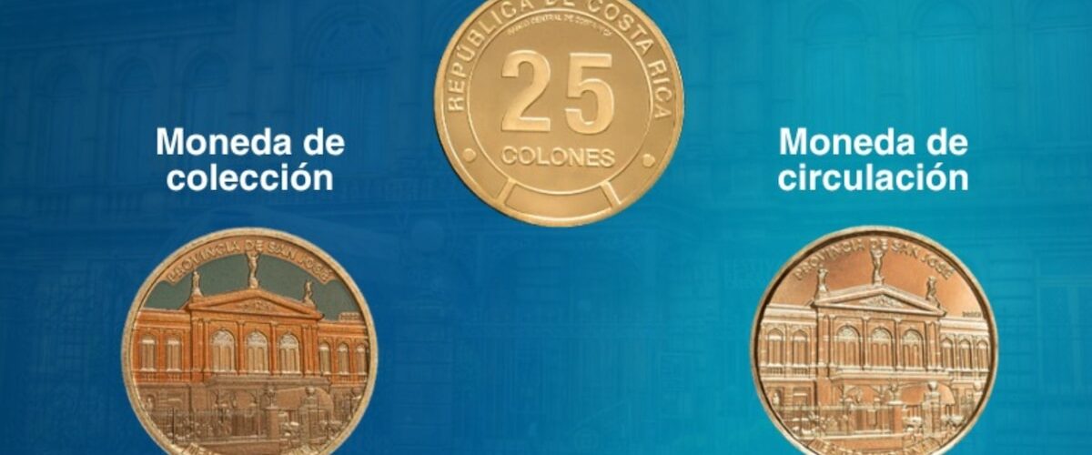 Con un diseño inspirado en el Teatro Nacional, el Banco Central presenta su última moneda por ₡25. Descubre cómo adquirirla.