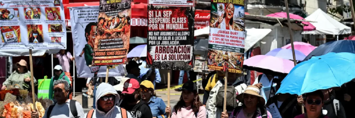 Maestros disidentes del SNTE anuncian megamarcha en el Mundial