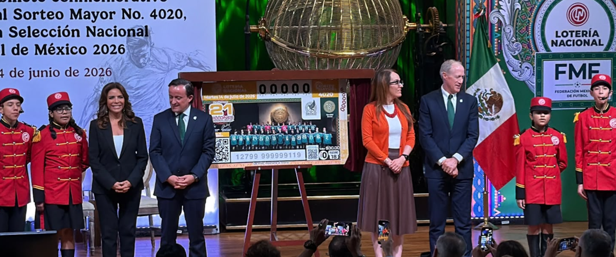 Lotería Nacional lanza billete mundialista con premios de hasta 21 millones de pesos