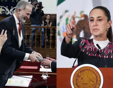 Rey Felipe VI de España se reúne con Claudia Sheinbaum en México