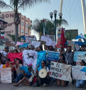 Protestas de las comunidades de Ohuira contra la planta de amoníaco en Sinaloa culminan en un cierre simbólico.