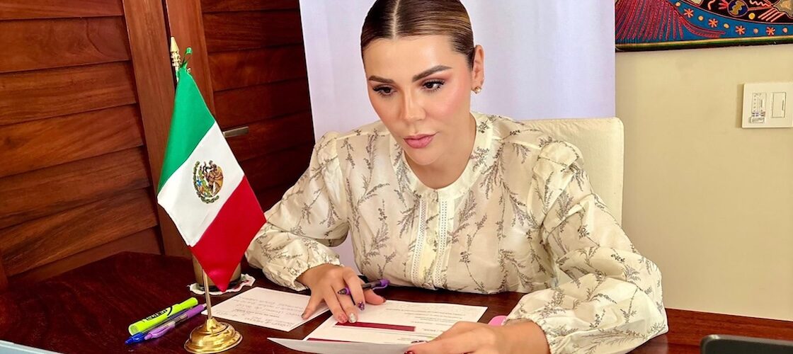 La gobernadora de Baja California, Marina del Pilar, reacciona a la reciente filtración de un audio comprometedora.
