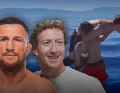 Un inusual sparring entre Mark Zuckerberg y Merab Dvalishvili se llevó a cabo sobre una plataforma flotante en medio de un lago.