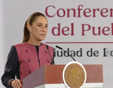 Claudia Sheinbaum presenta su conferencia matutina desde Palacio Nacional