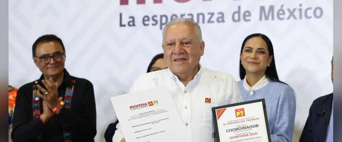 Rafael Marín Mollinedo asegura tercer lugar en encuestas de Quintana Roo